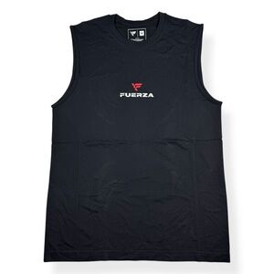 Fuerza Athletic Shirt Mens M Medium Black Logo‎ NWOT
